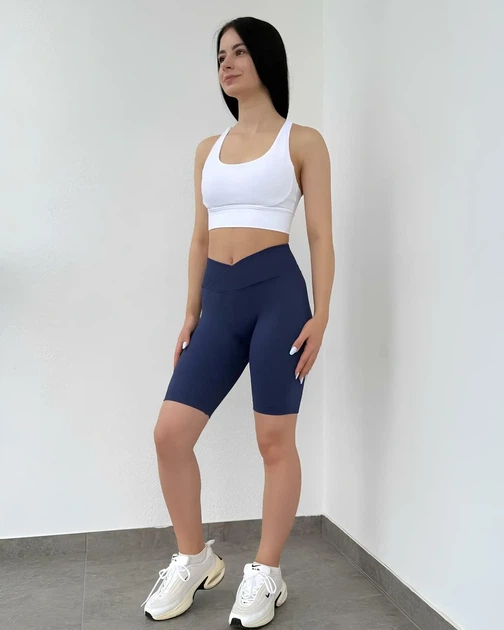 Женские велошорты спортивные V-Shape с Push-Up эффектом для фитнеса повседневной носки Синий L (VVP3L) - Фото 1 Женские велошорты спортивные V-Shape с Push-Up эффектом для фитнеса повседневной носки Синий L (VVP3L) - изображение 1