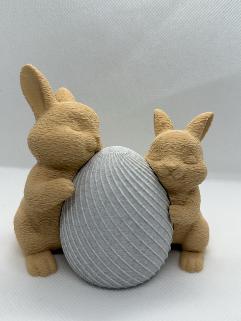 Нічник Великодні Кролики З Яйцем Easter Bunny Parents Hugging Their Egg 10 См 3Д Друк - Фото 1 Нічник Великодні Кролики З Яйцем Easter Bunny Parents Hugging Their Egg 10 См 3Д Друк - зображення 1
