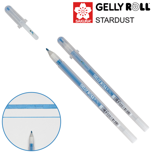 Ручка гелевая STARDUST Gelly Roll Синий Sakura - Фото 1 Ручка гелевая STARDUST Gelly Roll Синий Sakura - изображение 1
