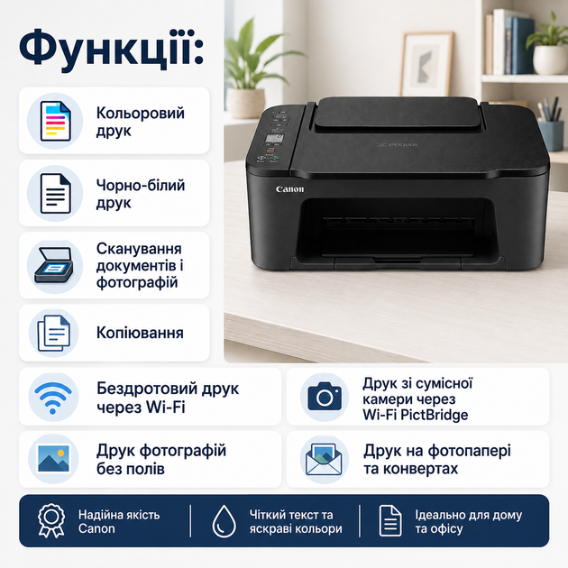 Цветное МФУ Canon со сканером, копиром и беспроводным подключением Wi-Fi - изображение 3