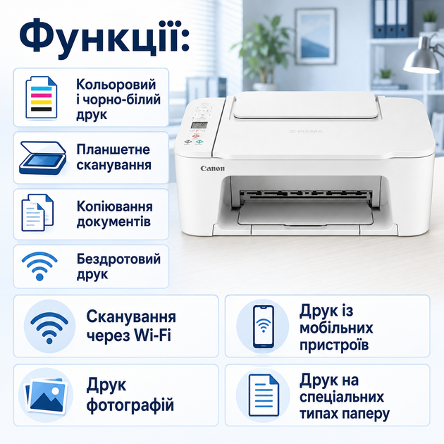 МФУ Canon для дома с цветной печатью, сканером, копиром и Wi-Fi - изображение 3