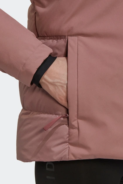 Жіночий рожевий пуховик Traveer COLD.RDY HD8902 з капюшоном розмір XS - изображение 5