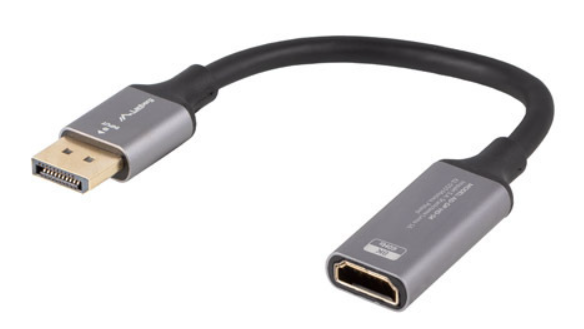 Адаптер Lanberg HDMI - DisplayPort 4K/60 Hz Silver (AD-DP-HD-04) - Фото 1 Адаптер Lanberg HDMI - DisplayPort 4K/60 Hz Silver (AD-DP-HD-04) - зображення 1