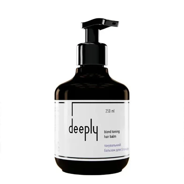 Тонирующий бальзам для блонда deeply blond toning hair balm для нейтрализации желтизны и поддержания холодного тона волос между окрашиванием, 250 мл - Фото 1 Тонирующий бальзам для блонда deeply blond toning hair balm для нейтрализации желтизны и поддержания холодного тона волос между окрашиванием, 250 мл - изображение 1