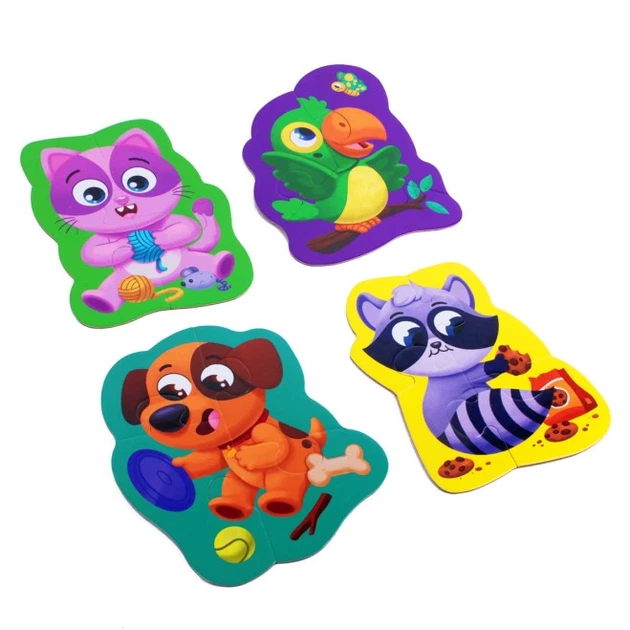Гра розвиваюча Vladi Toys пазли картонні з грою. Хатні улюбленці. VT1722-25 - Фото 5 Гра розвиваюча Vladi Toys пазли картонні з грою. Хатні улюбленці. VT1722-25 - изображение 5