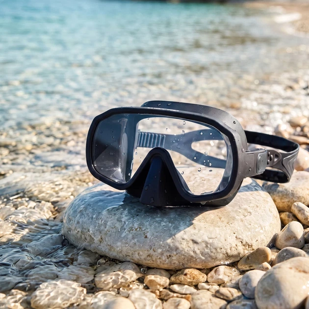 Panoramiczna maska do nurkowania Outtec O-05321 Czarna (5905399053215) - obraz 10