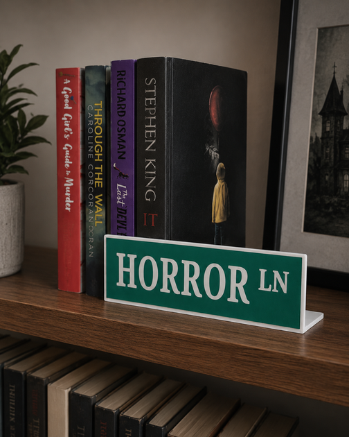 Табличка-вивіска horror ln для книжкової полиці. Aivory - изображение 4