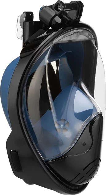 Maska do nurkowania pełnotwarzowa Outtec Aqua Explorer Pro O-05318 z fajką składaną Czarna (5905399053529) - obraz 5