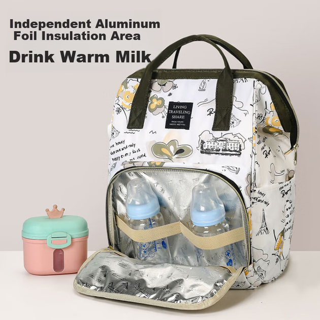 Рюкзак Aibaoshi Mommy Bag багатофункціональний для мам велика місткість, пологовий - зображення 7