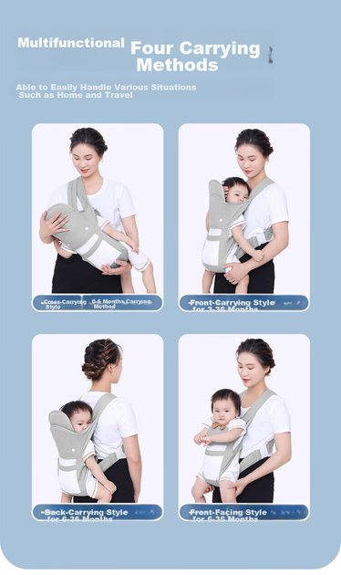 Переноска детская Baoshi хлопковая дышащая, для 1-3 лет - изображение 10