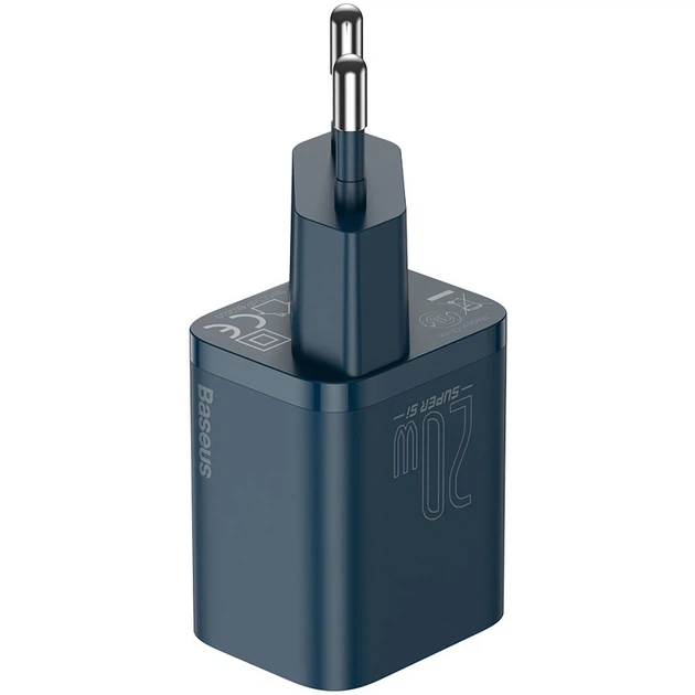 Зарядное устройство Baseus Super Silicone PD Charger 20 Вт 1x Type-C Синий (CCSUP-B03) - Фото 3 Зарядное устройство Baseus Super Silicone PD Charger 20 Вт 1x Type-C Синий (CCSUP-B03) - изображение 3