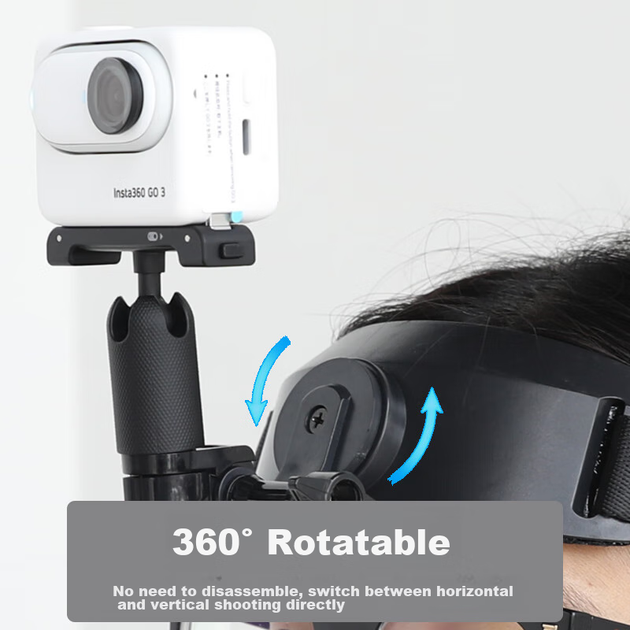 Крепление на голову Qiye Head Strap Mount Base для Insta360 Go 3/3S - Фото 4 Крепление на голову Qiye Head Strap Mount Base для Insta360 Go 3/3S - изображение 4