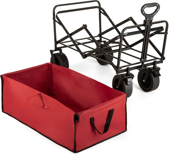 Wózek turystyczny składany Outtec EasyGo 100 l Czerwony 185371 (5905884421871) - obraz 5