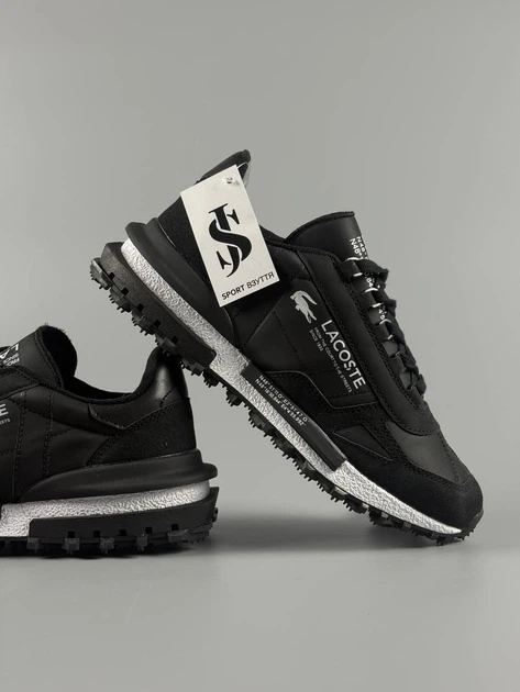 Чоловічі кросівки Laсoste Elite Active Black White 44 (28см) - Фото 1 Чоловічі кросівки Laсoste Elite Active Black White 44 (28см) - зображення 1