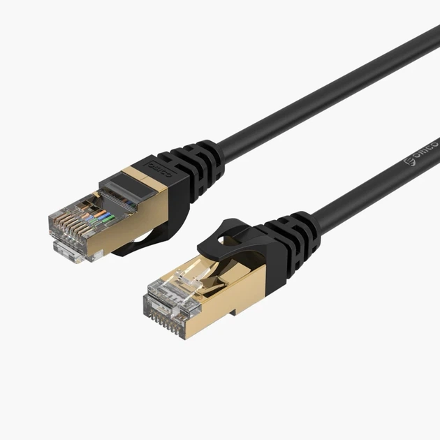 Кабель Ethernet Orico PUG-C7 CAT7 10Gbps RJ45 круглый 1 м (6942227181251) - изображение 2