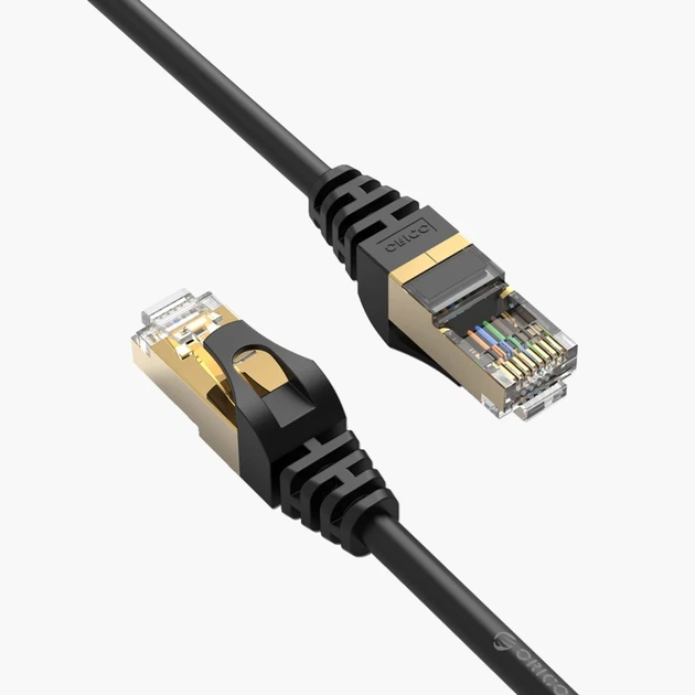 Кабель Ethernet Orico PUG-C7 CAT7 10Gbps RJ45 круглый 1 м (6942227181251) - изображение 4
