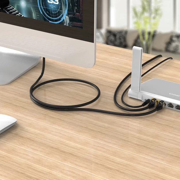 Кабель Ethernet Orico PUG-C7 CAT7 10Gbps RJ45 круглый 1 м (6942227181251) - изображение 8