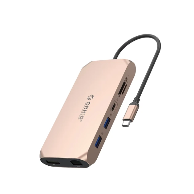 Док-станция USB-C Orico XCR 12-в-1 2×USB-A USB-C PD 100 Вт 2×HDMI DisplayPort SD (6941788803978) - Фото 1 Док-станция USB-C Orico XCR 12-в-1 2×USB-A USB-C PD 100 Вт 2×HDMI DisplayPort SD (6941788803978) - изображение 1
