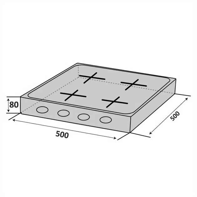 Настольная газовая плита Ventolux HGT 640 ES BK, 500 мм, черная(TO-00-00008566-TO) - изображение 8