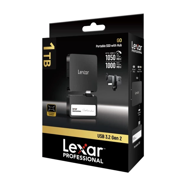 Портативный SSD Lexar Professional SL400 1TB + Hub (LSL400S001T-RNBNG) - Фото 6 Портативный SSD Lexar Professional SL400 1TB + Hub (LSL400S001T-RNBNG) - изображение 6