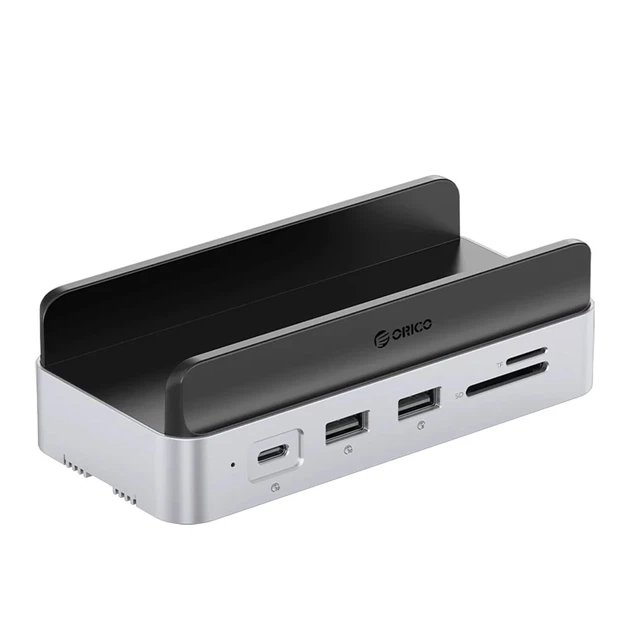 Докстанція Orico MiniDock 10в1 з кишенею для SSD Silver (6942227173270) - Фото 1 Докстанція Orico MiniDock 10в1 з кишенею для SSD Silver (6942227173270) - зображення 1