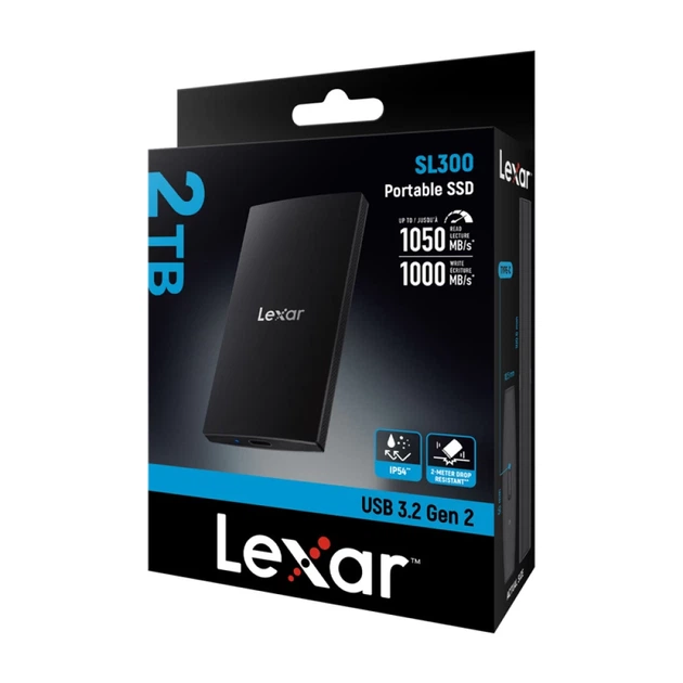 Портативный SSD диск Lexar SL300 2TB (LSL300002T-RNBNG) - Фото 5 Портативный SSD диск Lexar SL300 2TB (LSL300002T-RNBNG) - изображение 5