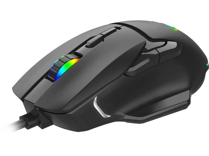 Компьютерная мышь Aula F815 Wired 1200-12800 dpi RGB 7 кнопок USB 1.5 м Кабель Чёрная (6948391214344) - изображение 3