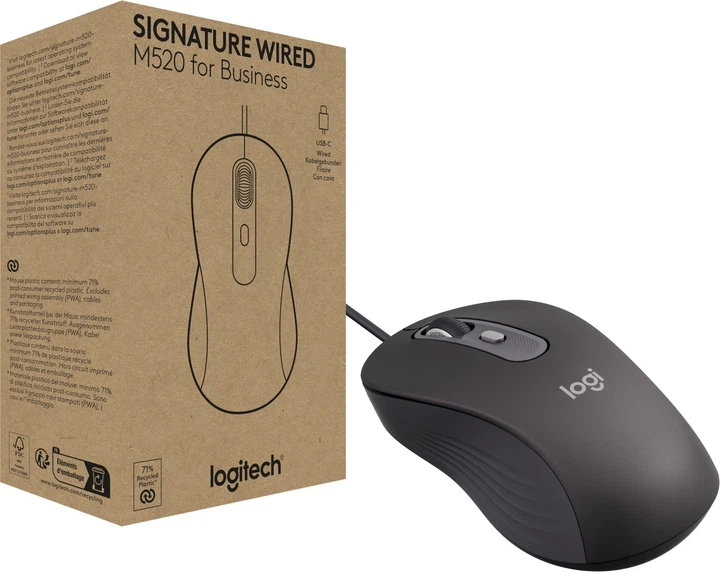 Компьютерная мышь Logitech Signature M520 беспроводная графитовая (910-007511) - изображение 3