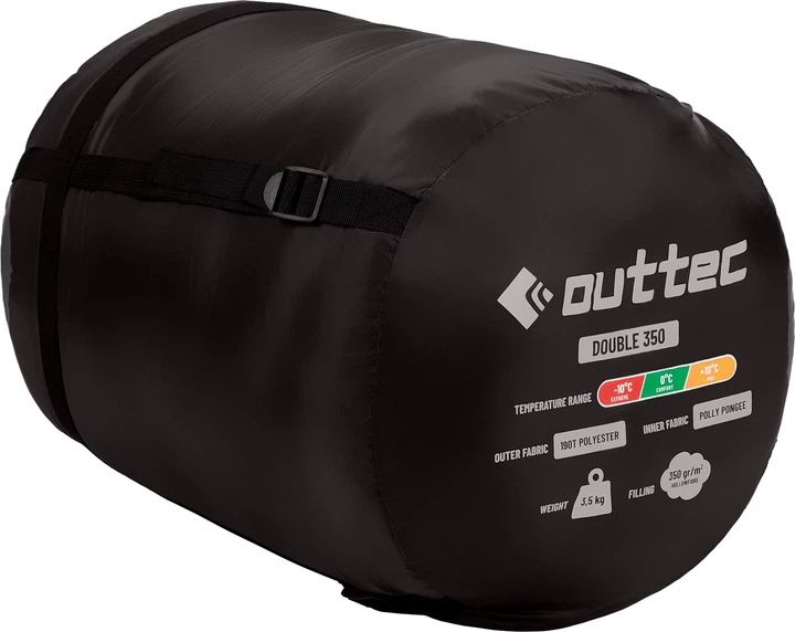 Śpiwór Outtec Travel 350 podwójny Czarny (5905399050207) - Zdjęcie 7 Śpiwór Outtec Travel 350 podwójny Czarny (5905399050207) - obraz 7