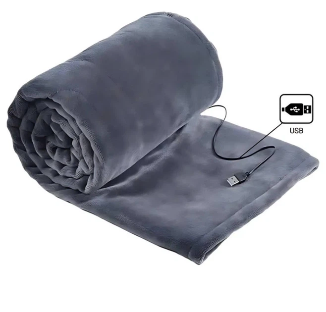 Електричний плед із підігрівом 155*80 см Electric Heating Shawl Blanket, Електроковдра з підігрівом USB - Фото 1 Електричний плед із підігрівом 155*80 см Electric Heating Shawl Blanket, Електроковдра з підігрівом USB - зображення 1