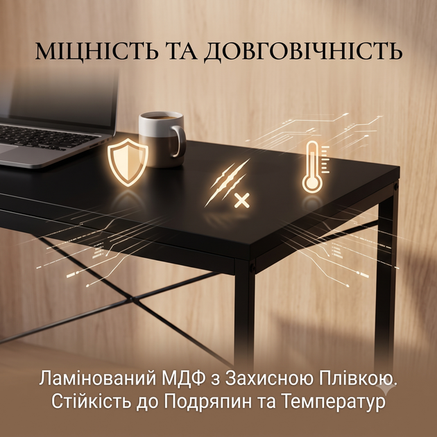 Письмовий стіл для комп'ютера та навчання Робочий стіл із 4-ярусними полицями 120 x 60 см - Фото 3 Письмовий стіл для комп'ютера та навчання Робочий стіл із 4-ярусними полицями 120 x 60 см - зображення 3