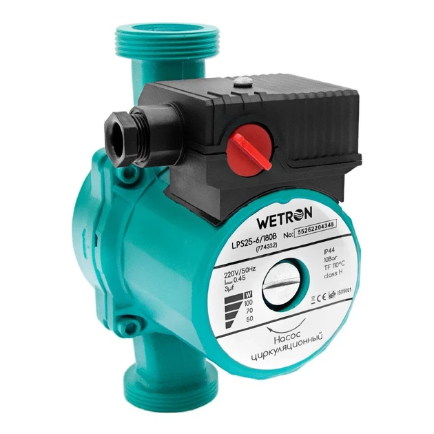 Циркуляційний насос Wetron LPS25-6/180G 100Вт Hmax 6м Qmax 50л/хв чавун 180мм - зображення 2