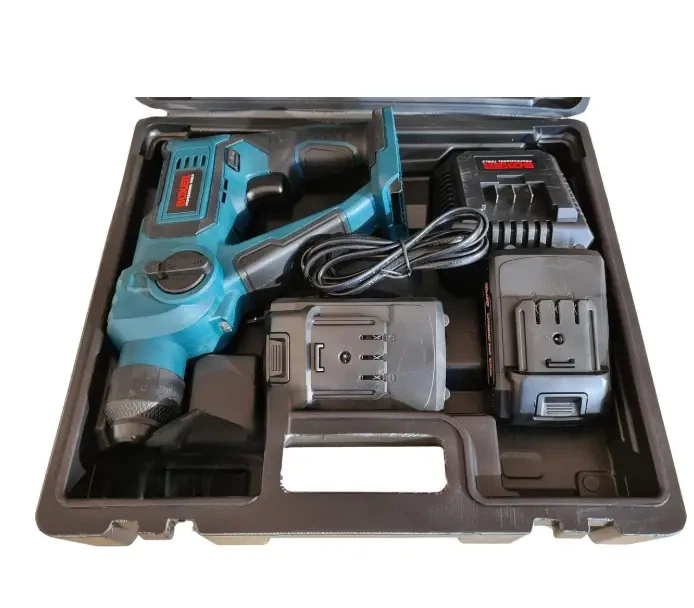 Акумуляторний перфоратор BOXER FT 004 SDS Plus 20 4V 3Ah із двома акумуляторами 5000 уд хв 1 Дж для бетону цегли та металу - зображення 5