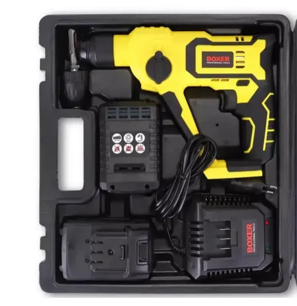 Акумуляторний перфоратор BOXER SR 148 SDS Plus 24V 3Ah із двома акумуляторами швидкозатискним патроном 5000 уд хв у кейсі - Фото 7 Акумуляторний перфоратор BOXER SR 148 SDS Plus 24V 3Ah із двома акумуляторами швидкозатискним патроном 5000 уд хв у кейсі - зображення 7