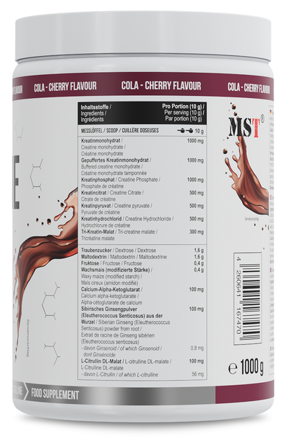 Комплекс Креатинів 7в1 Creatine Kick - 1000 г Кола - Вишня - зображення 2