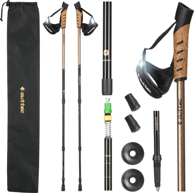 Палиці для скандинавської ходьби Outtec Carbon 3 Section (5907766665229) - зображення 2