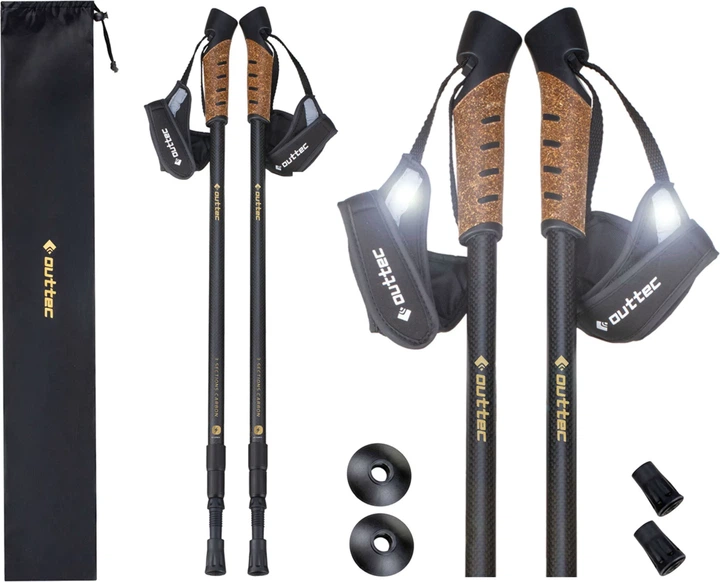 Палиці для скандинавської ходьби Outtec Carbon 3 Section (5907766665991) - зображення 2
