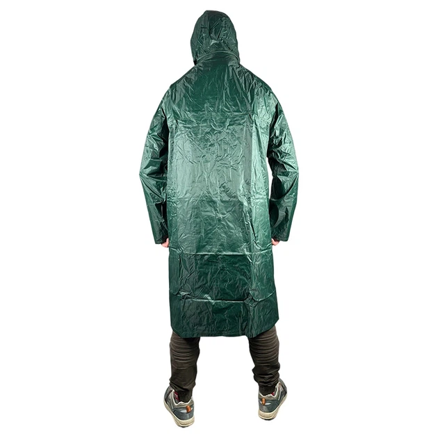 Плащ от дождя Storm XL 52-54 PVC зеленый - изображение 4