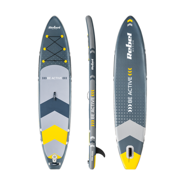 Надувна SUP-дошка REBEL ACTIVE RBA-4500 сірого кольору - зображення 2
