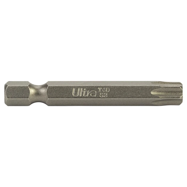 Біти TORX 40х50 мм S2 ¼" 10 шт ULTRA - Фото 3 Біти TORX 40х50 мм S2 ¼" 10 шт ULTRA - зображення 3