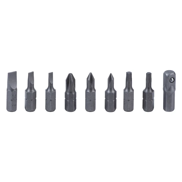 Отвёртка с реверсом 1/4" 14 шт CrV 14,3x25,2x3,4 см пластиковая - изображение 8