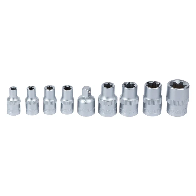 Набор насадок Torx 9 шт 1/4" 3/8" хромованадиевая сталь CrV SIGMA 6086541 - Фото 2 Набор насадок Torx 9 шт 1/4" 3/8" хромованадиевая сталь CrV SIGMA 6086541 - изображение 2