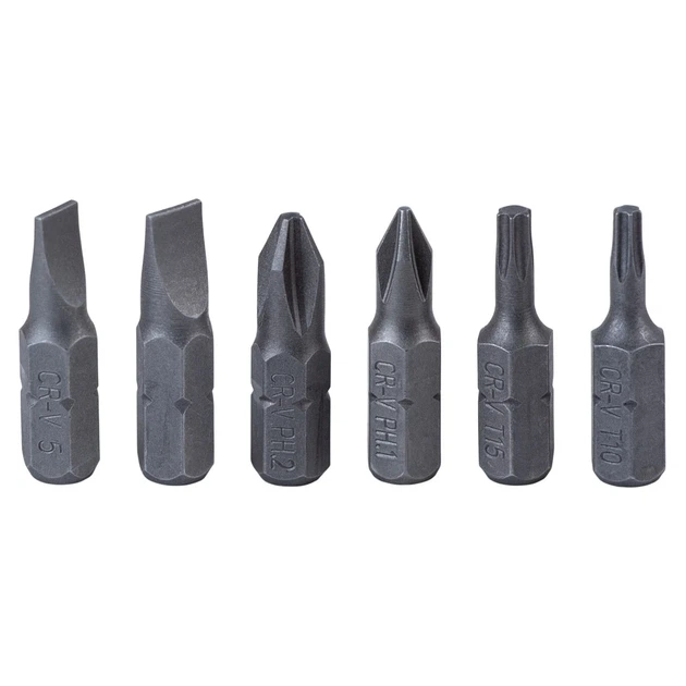 Отвертка с реверсом MINI 6 бит CrV 7,5x19,5x4,5 см Пластик - изображение 6