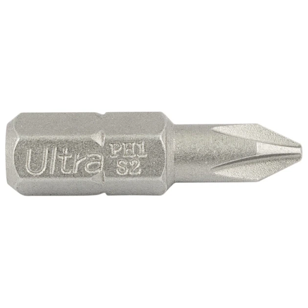 Біти PH1×25 мм S2 10 шт для шуруповерта 58-61 HRC - Фото 3 Біти PH1×25 мм S2 10 шт для шуруповерта 58-61 HRC - зображення 3