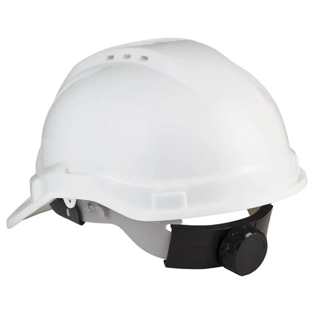 Каска строительная 8 точек крепления Sigma 21,5x29x21 см HDPE белая - изображение 4