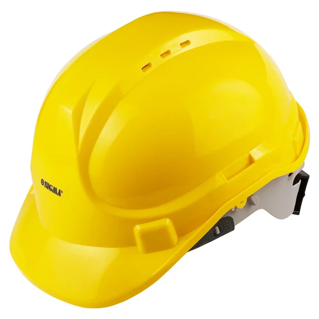 Каска будівельна 8 точок кріплення жовта HDPE 21,5х29х21 см 0,38 кг - зображення 2