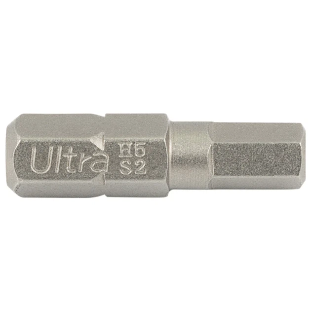 Біти HEX 5x25мм ¼" S2 10шт 58-61 HRC ULTRA - зображення 3