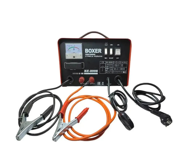 Пускозарядное устройство для автомобильного аккумулятора Boxer BX8006 12 24 В 18 А для АКБ 20 120 Ah с функцией запуска двигателя - изображение 7