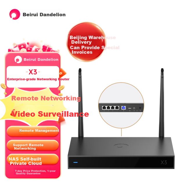 Маршрутизатор BeRay Dandelion X3 5 портов Ethernet Черный - Фото 6 Маршрутизатор BeRay Dandelion X3 5 портов Ethernet Черный - изображение 6