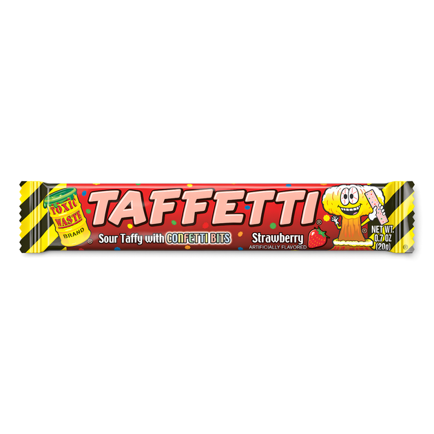 Кислая жевательная конфета Toxic Waste Taffetti Strawberry 20 г - Фото 1 Кислая жевательная конфета Toxic Waste Taffetti Strawberry 20 г - изображение 1